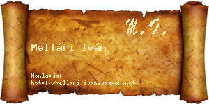 Mellári Iván névjegykártya